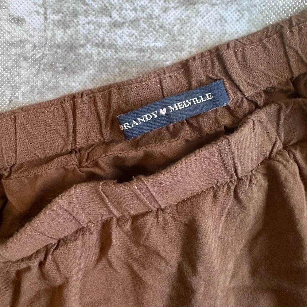Brandy Melville Brown Tiered Maxi Skirt Resort Wear - Picture 3 of 4